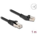 Delock RJ45 Netzwerkkabel Cat.8.1 S/FTP Stecker 45° nach links gewinkelt zu gerade (80752)