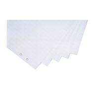 magnetoplan Flipchart-Block, Format: 650 x 930 mm, gerollt Vorderseite kariert, Rückseite blanko, 70 g-qm, chlorfrei - 5 Stück (1227301)