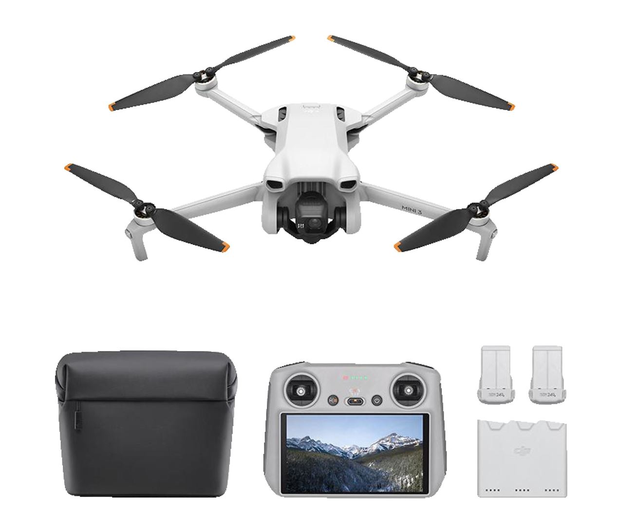 DJI Mini 3 Fly More Combo Quadrocopter mit RC-Fernsteuerung 12 MP 4K UHD <249 g Grau