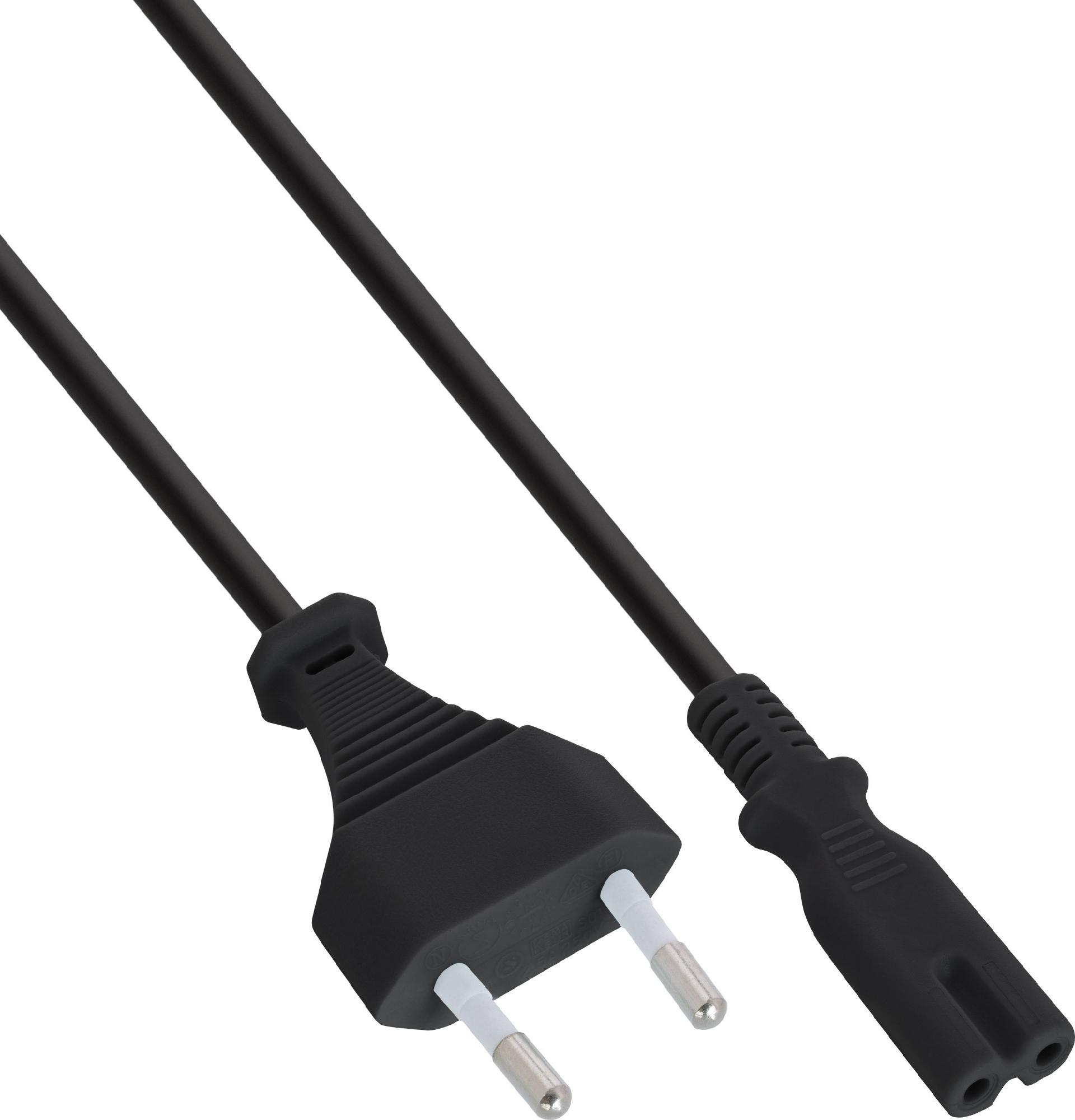 InLine Stromkabel Euro-Stecker auf Euro 8 (C7) 5 m Schwarz
