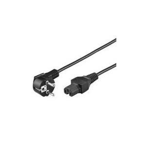 Wentronic Goobay Warmgeräte Anschlusskabel, 2 m, Schwarz, Schwarz - Schutzkontaktstecker (Typ F, CEE 7/7) > Gerätebuchse C15 (93277)