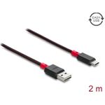 Delock EASY-USB 2.0 Kabel Typ-A Stecker zu USB Type-C™ Stecker 2 m schwarz (81543)