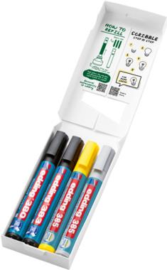 EDDING 385/380/383 Flipchart-Marker farbsortiert 1.0 - 5.0 mm 4 St. (4-385-380-383-4)