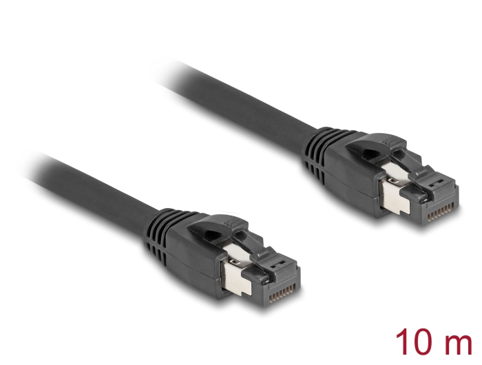 Delock 80237 RJ45 Netzwerkkabel Cat.8.1 S/FTP 10 m Schwarz