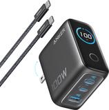 ANKER Charger 100W Ladegerät inkl. Display 2x USB-C 1x USB-A dunkelgrau (B121BGZ1)