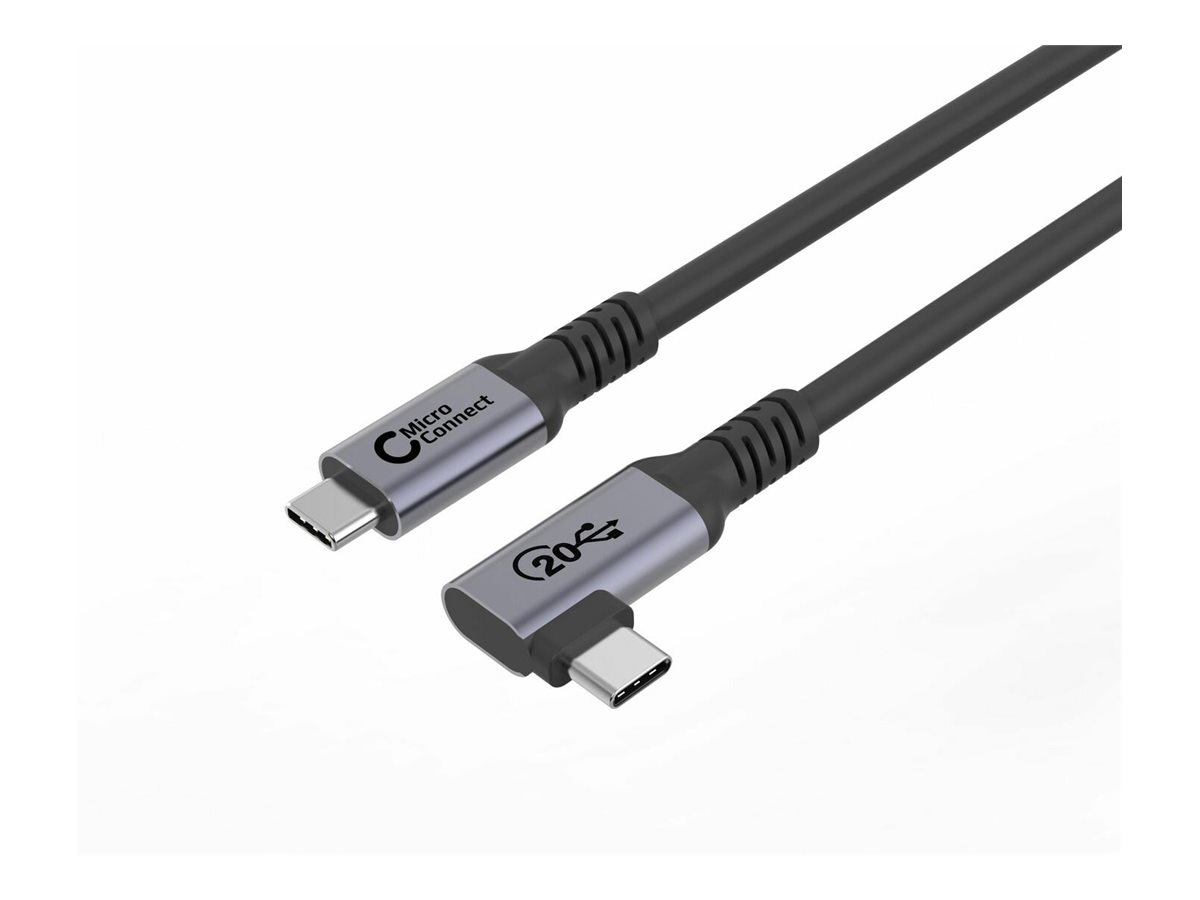 MicroConnect USB3.2CC025-A USB-C Kabel 25 cm 20 Gbps 100W Schwarz