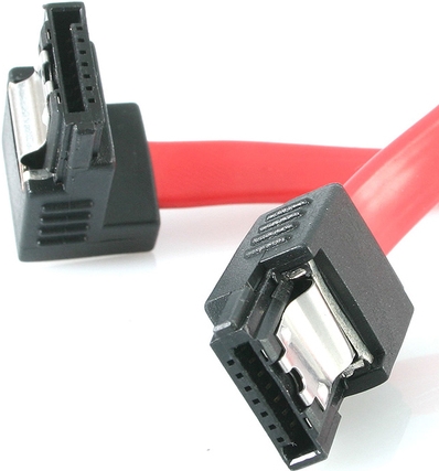 StarTech.com 18in Latching SATA to Right Angle SATA Serial ATA Cable (LSATA18RA1)
