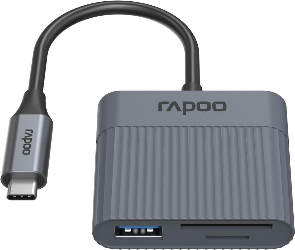 Rapoo 3-in-1 USB-C Kartenleser UCR-3011, grau (00226497)