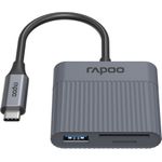 Rapoo 3-in-1 USB-C Kartenleser UCR-3011, grau (00226497)