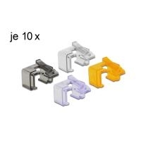 Delock RJ45 Reparatur Clip 40 Stück Set 2 (transparent, schwarz, violett, orange) (86422)