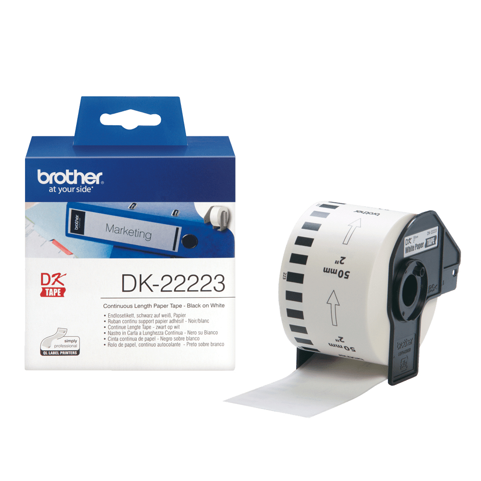Brother DK Endlosetiketten DK-22223 50 mm x 30,48 m Weiß