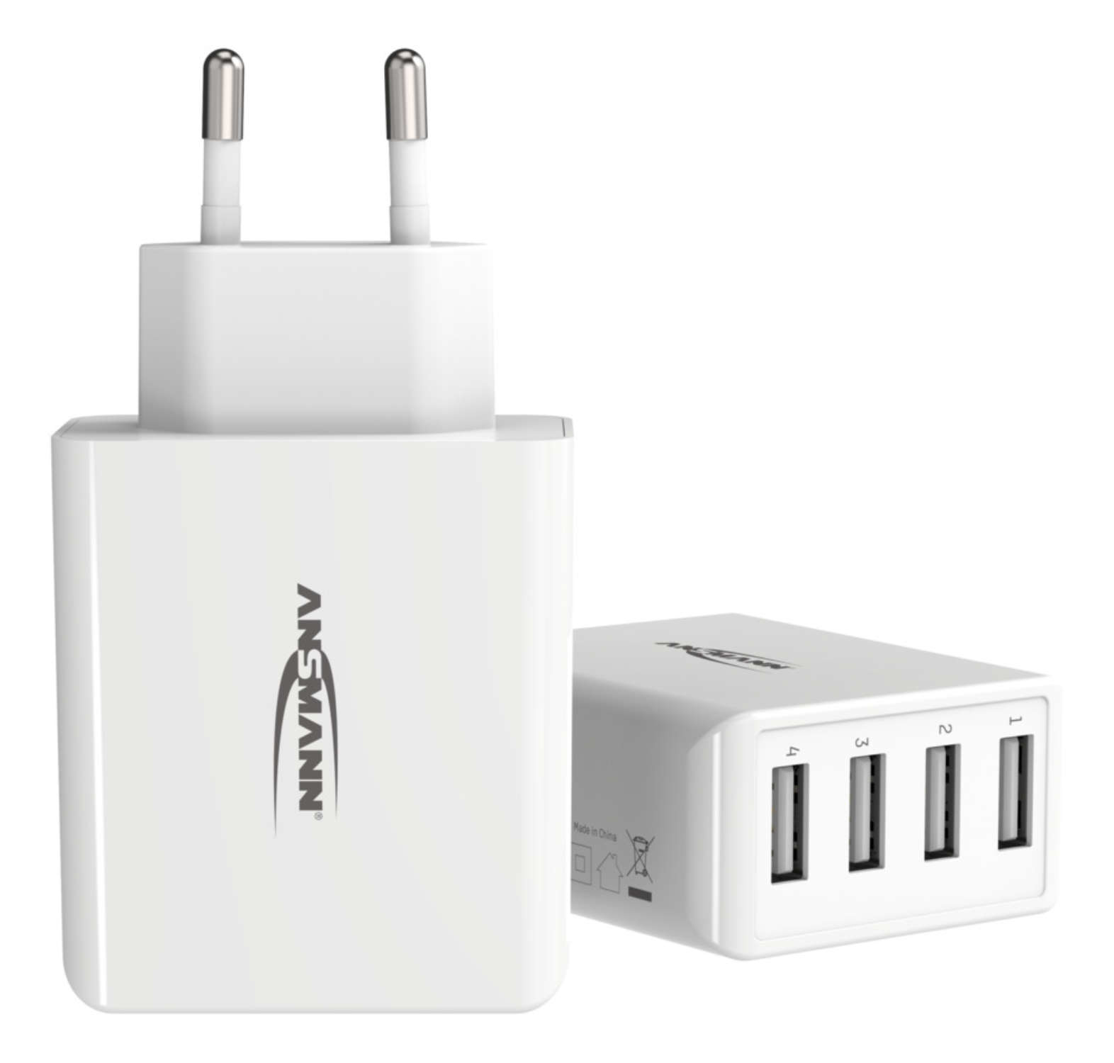 ANSMANN Home Charger HC430 USB-Ladegerät 4x USB-A 30 W Weiß