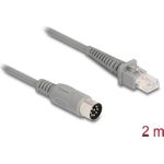 Delock Kabel RJ50 Stecker zu DIN 8 Pin Stecker 2 m grau (90167)