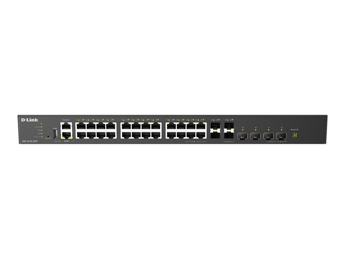 D-Link DXS 3410-32XY L3 Managed Switch 24 x 10 Gigabit Ethernet Schwarz