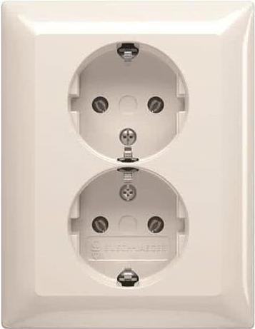 BJ SCHUKODoppelsteckdose 202 EUJ-914volle Abdeckung (2TKA00003909)