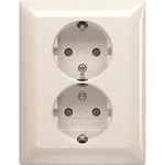 BJ SCHUKODoppelsteckdose 202 EUJ-914volle Abdeckung (2TKA00003909)