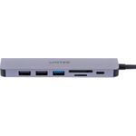 UNITEK HUB USB-C H1118A; USB-A x3, USB-C, HDMI, SD, microSD (H1118A)