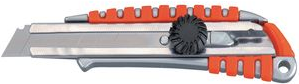 MAUL Cutter "Profi Plus", 18 mm, gummierte Griffzone Klinge aus rostfreiem Stahl (77618-09)