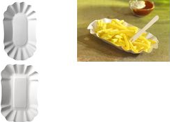 PAPSTAR Pommes-Schale "pure", Maße: 90 x 160 x 30 mm, weiß aus 100% Frischfaserkarton, lebensmittelecht, kompostierbar - 1 Stück (11279)