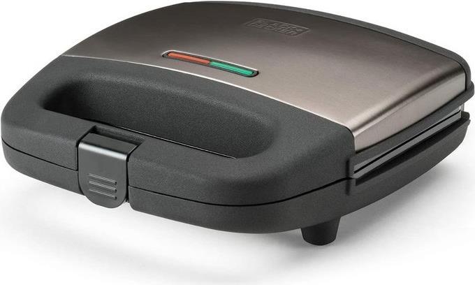 Black+Decker ES9680070B BXSA751E Sandwich-Maker, 750, Edelstahl, Pantone 10394 (BXSA751E)