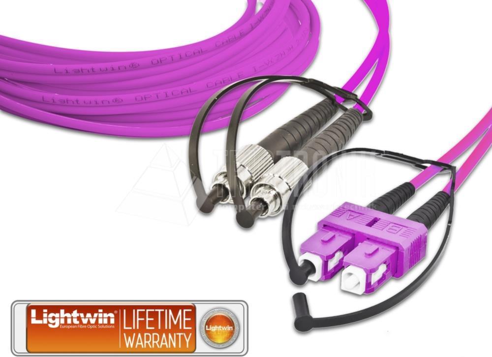 Lightwin High Quality Duplex LWL Patchkabel, MM OM4, FC - SC LWL Patchkabel (LDP-50 FC-SC 1.0 OM4)