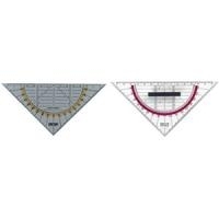 herlitz Geodreieck, Hypothenuse: 160 mm transparent, aus Kunststoff, schwarz geprägte mm- Einteilung (8700304)