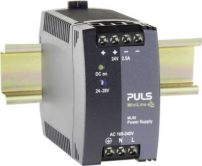 PULS MiniLine ML60.242 Hutschienen-Schaltnetzteil, DIN-Netzgerät 24 V/DC / 2.5 A / 60 W (ML60.242)