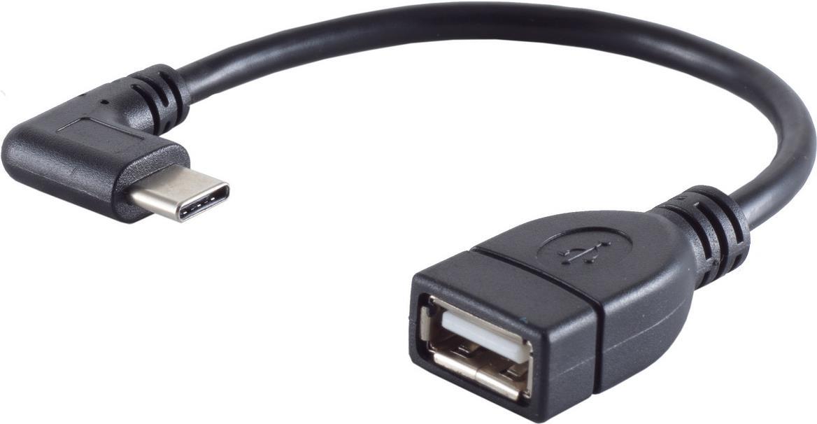S/CONN maximum connectivity Adapter, USB-Typ C-Stecker auf USB 2.0 A Buchse, 90°, OTG (13-20016)