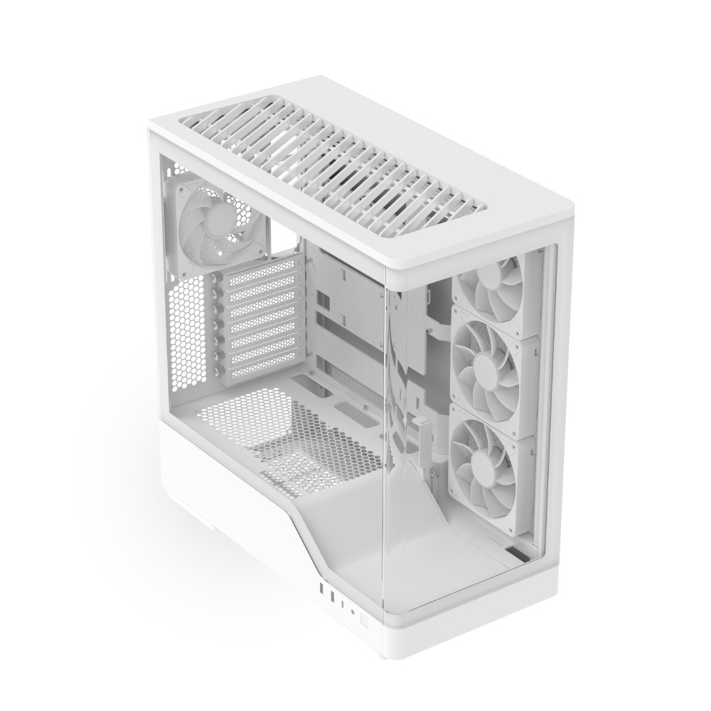 Aerocool P500A-WT Midi Tower ATX Gehärtetes Glas USB Typ-C Weiß