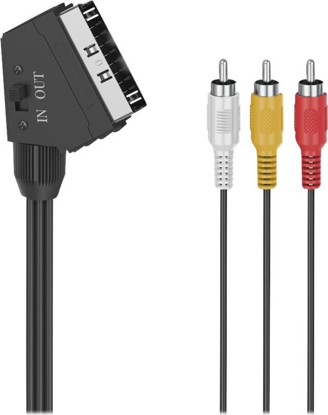 Hama Classic Line Video-Kabel, Scart-Stecker - 3 Cinch-Stecker (Video/Stereo), 1,5 m (00305015)