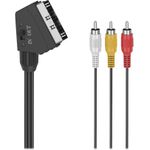 Hama Classic Line Video-Kabel, Scart-Stecker - 3 Cinch-Stecker (Video/Stereo), 1,5 m (00305015)
