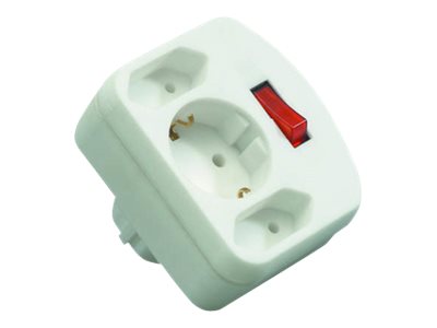 REV 3-fach Kombi-Adapter mit Schalter 3500 W Schwarz