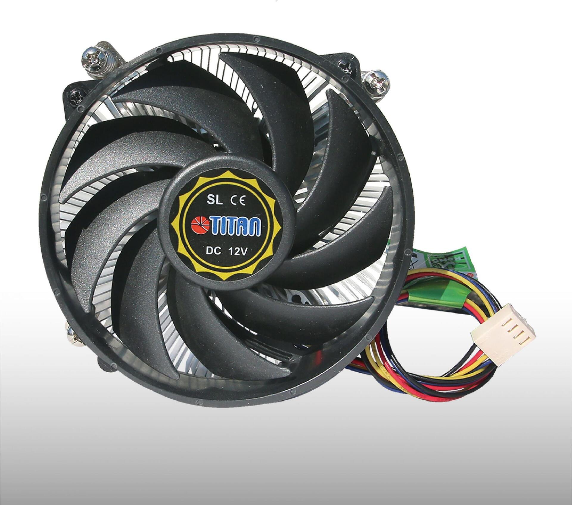 TITAN DC-HA11TZ/RPW CPU-Luftkühler 9,5 cm Aluminium - Schwarz