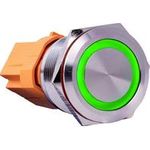 Joy-it Button22C-01 Schalter 250 V rastend Grün (Ø x L) 24.80 mm x 34.50 mm IP67, IK10 1 St. (Button22C-01)