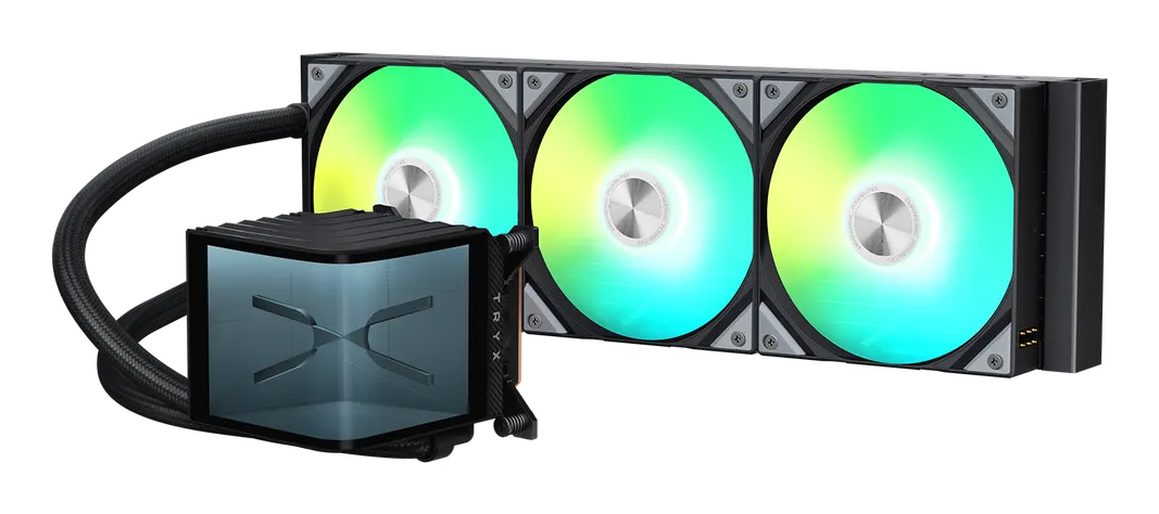 TRYX PANORAMA ARGB 360 AiO-Wasserkühlung 360mm 3D-AMOLED-Display Schwarz