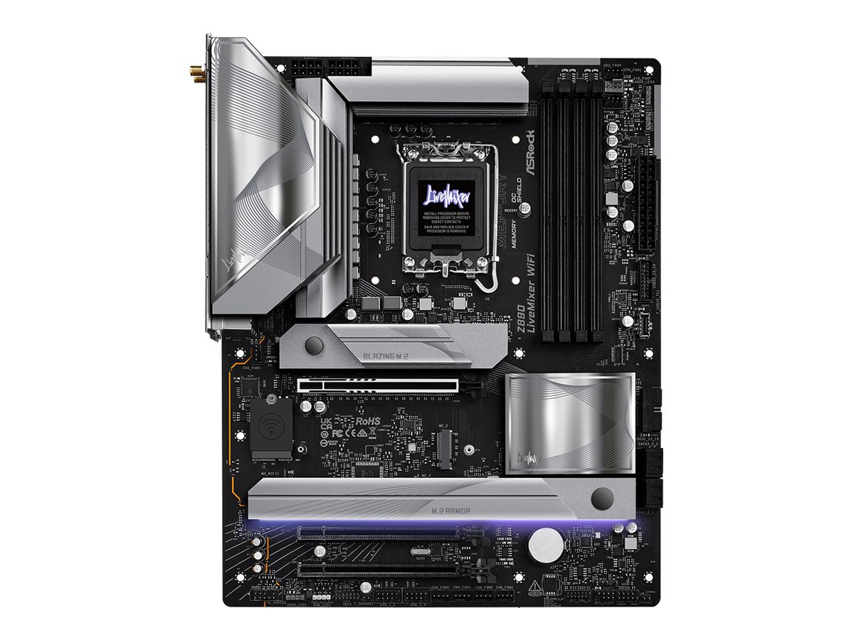 ASRock Z890 LiveMixer WiFi Mainboard ATX LGA 1851 DDR5 Wi-Fi 7 Schwarz
