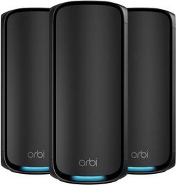 NETGEAR Orbi 970 Series WiFi 7 Quad-Band Mesh-System 3er-Set RBE973SB Schwarz