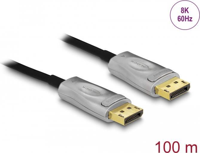 DELOCK Aktives Optisches Kabel DisplayPort 1.4 8K 100 m