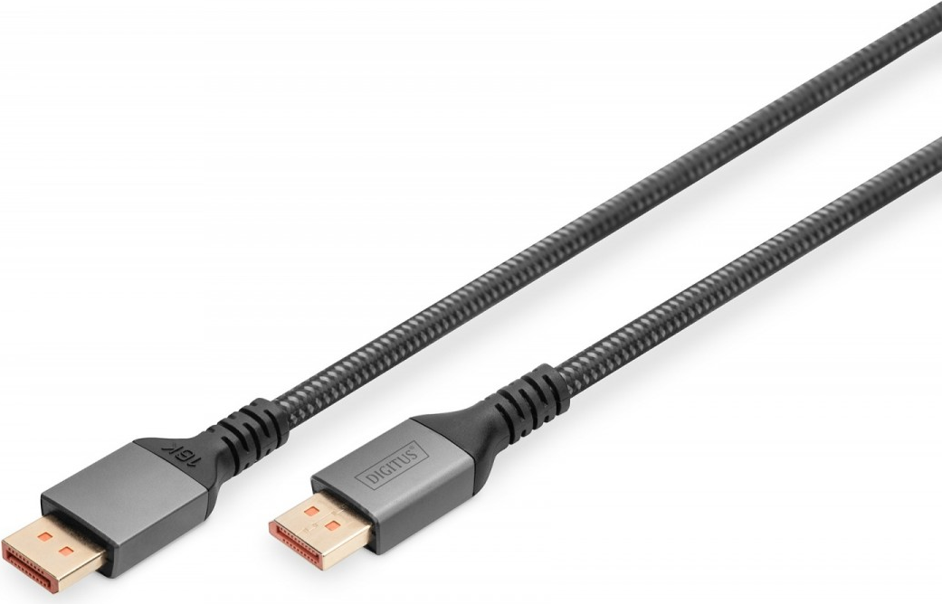 DIGITUS 16K DisplayPort Anschlusskabel, Version 2.1,  1m, 80G, schwarz (DB-340111-010-S)
