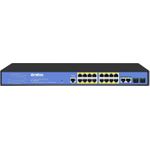 Ernitec Managed Layer 2+ Switch, 16 ports, 2 x Gigabit RJ45 ports (ELECTRA-M16-1GB-285W)