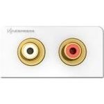 Kindermann 7456?000?510 2 x RCA Weiß Steckdose (7456000510) (B-Ware)