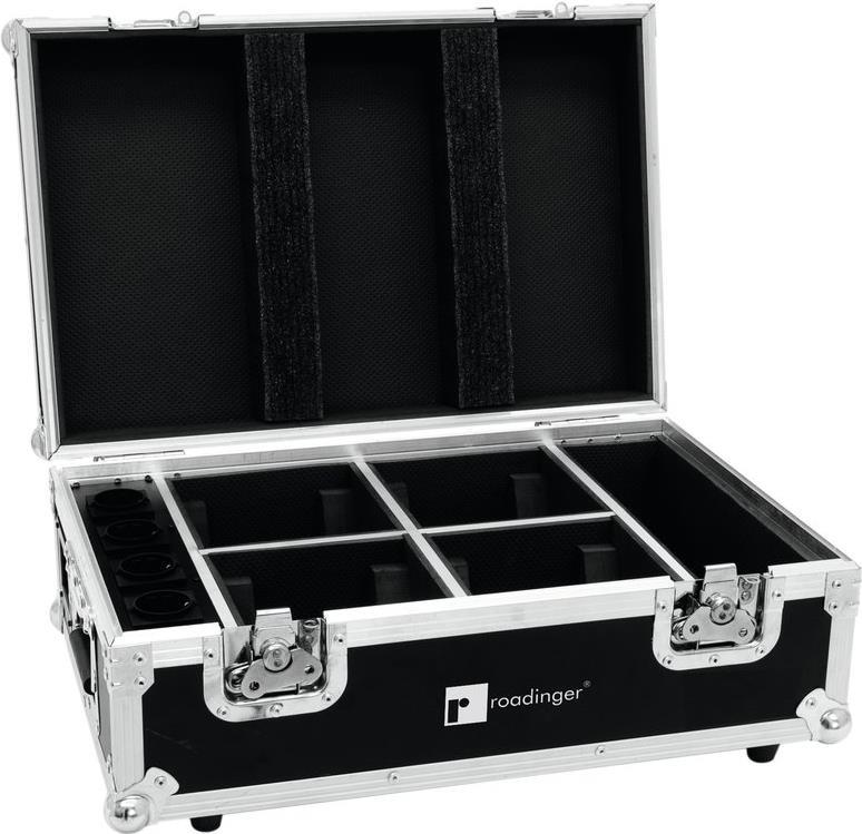 ROADINGER Flightcase 4x AKKU TL-3 Trusslight QuickDMX mit Ladefunktion (31005126)