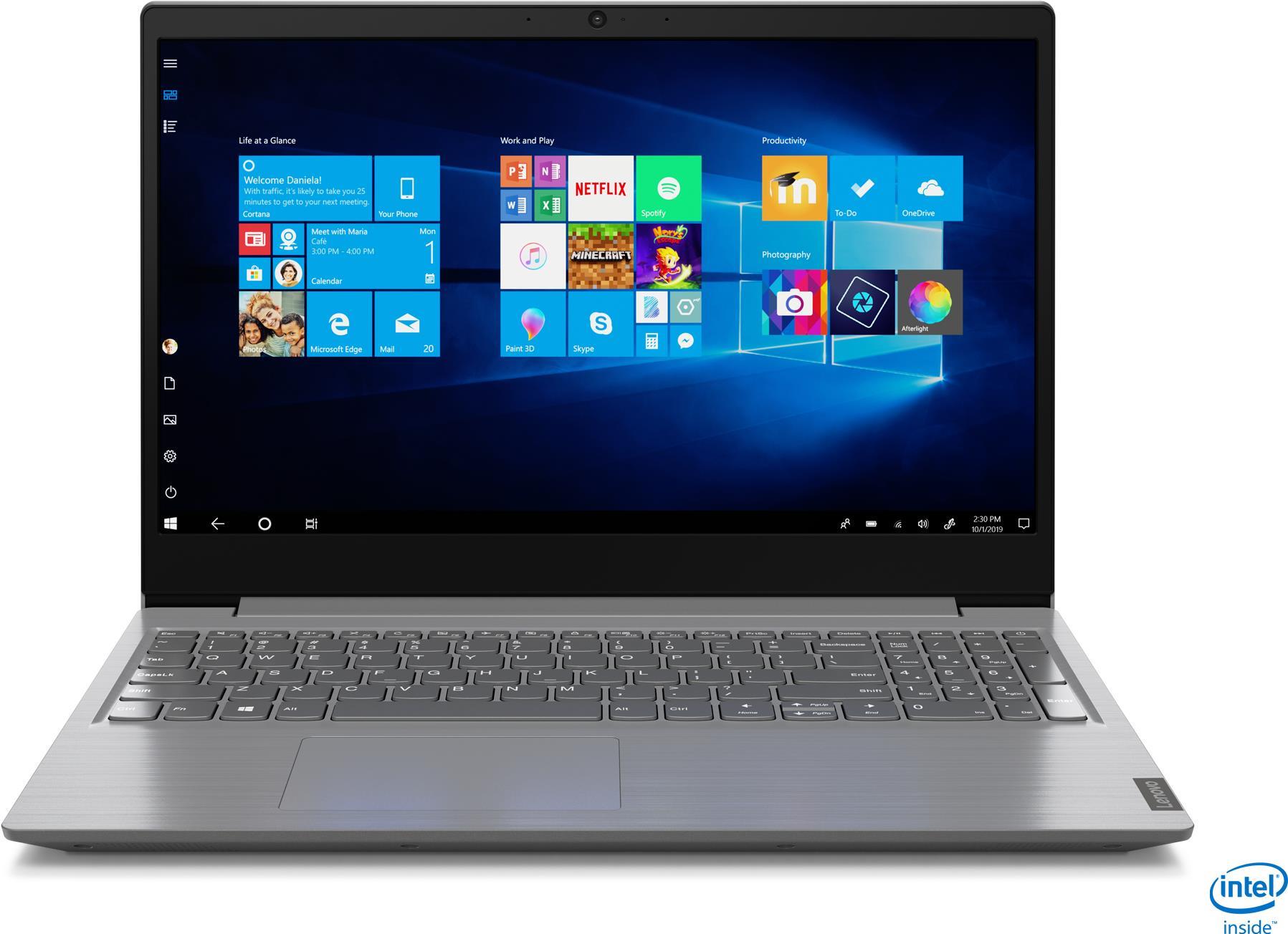 Lenovo V15-IGL 82C3 - Celeron N4020 / 1,1 GHz - Win 10 Home 64-Bit - 8GB RAM - 256GB SSD NVMe - 39,6 cm (15.6) TN 1920 x 1080 (Full HD) - UHD Graphics 600 - Wi-Fi 5, Bluetooth - Iron Gray - kbd: Deutsch (82C30020GE)