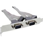 InLine Serielles Slotblech 2-fach 9-pol Stecker an 10-pol Buchsenleiste 1 1 0 (33208F)