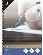 kangaro Collegeblock, ungelocht, DIN A4, liniert, 100 Blatt 60 g/qm Papier, Spirale an der langen Seite, mit - 1 Stück (K-5504-SP)