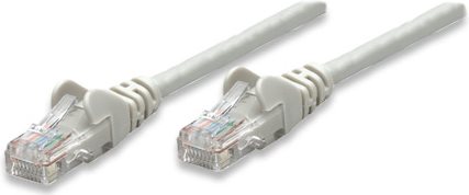 Intellinet Network Patch Cable, Cat5e, 1,5m, Grey, CCA, U/UTP, PVC, RJ45, Gold Plated Contacts, Snagless, Booted, Lifetime Warranty, Polybag (336628)
