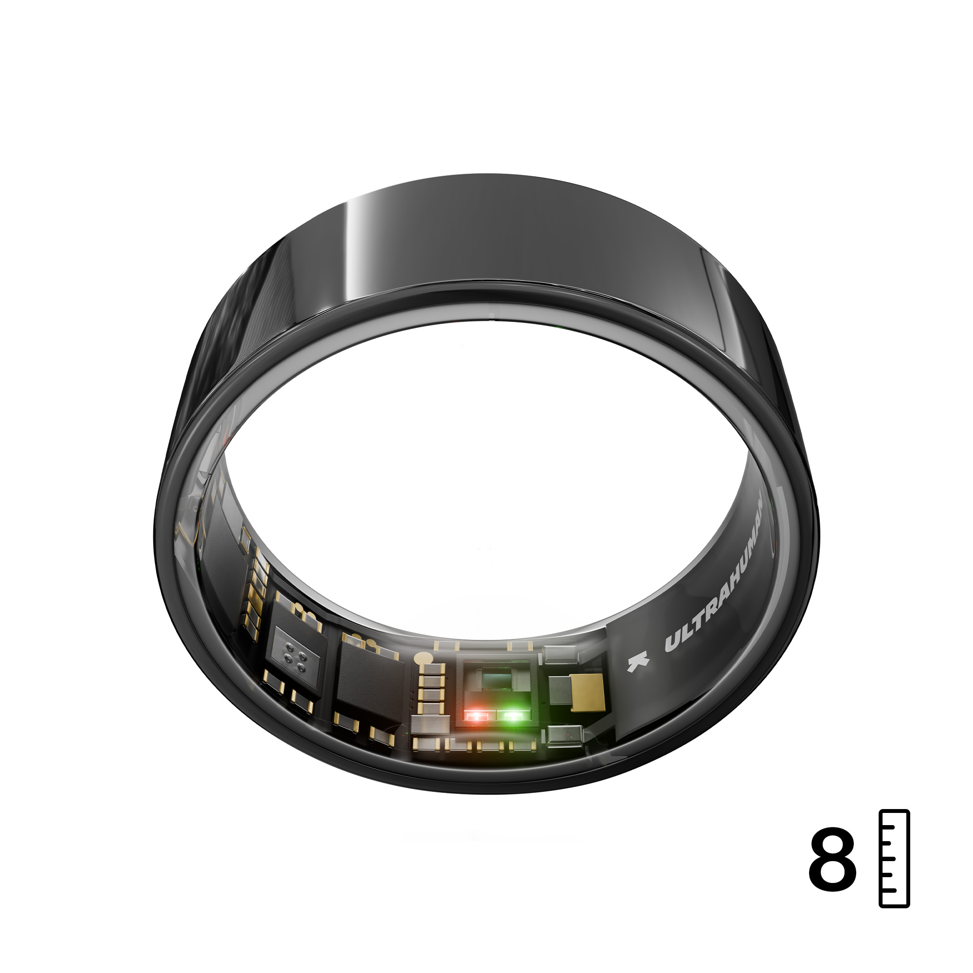 Ultrahuman Ring Air Smart Ring Schlaf- und Fitness-Tracking Bluetooth 5.0 USB-C Aster Black
