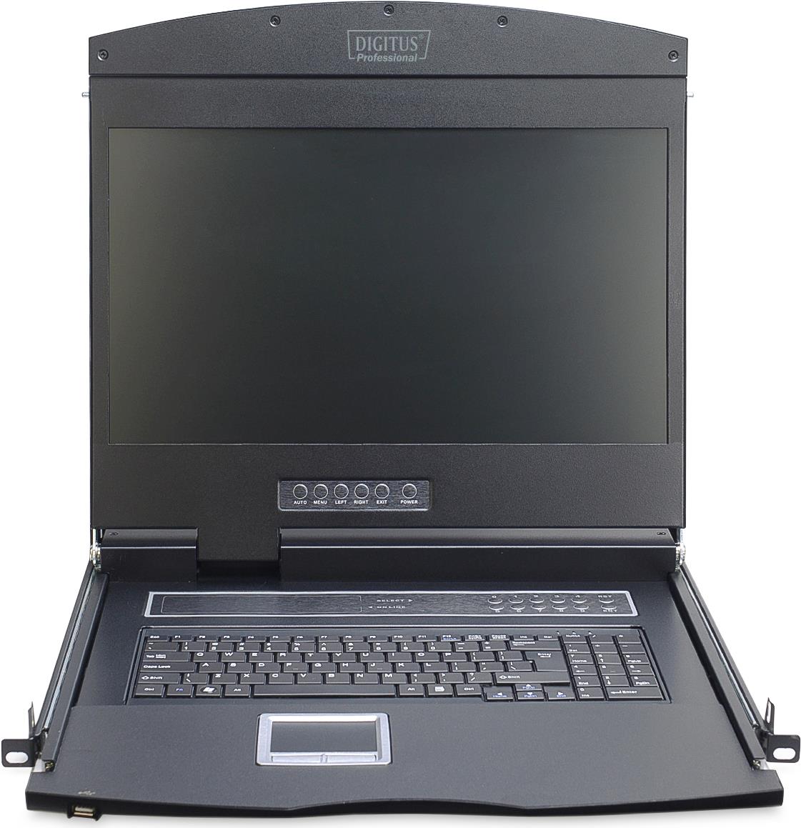 Digitus Professional DS-72211-4GE KVM-Konsole 19" 8-Port Cat 5 Schwarz