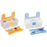 allit Aufbewahrungskoffer McPlus Clear 12.5, PP, blau aus Polypropylen, transparenter Koffer mit Klappverschluss, - 1 Stück (416401)