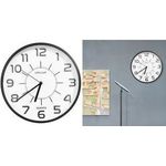 UNiLUX Wanduhr/Quarzuhr POP PL, Durchmesser: 305 mm, schwarz Zahlen in schwarz, Kunststoffgehäuse, sehr leise, - 1 Stück (400190878)